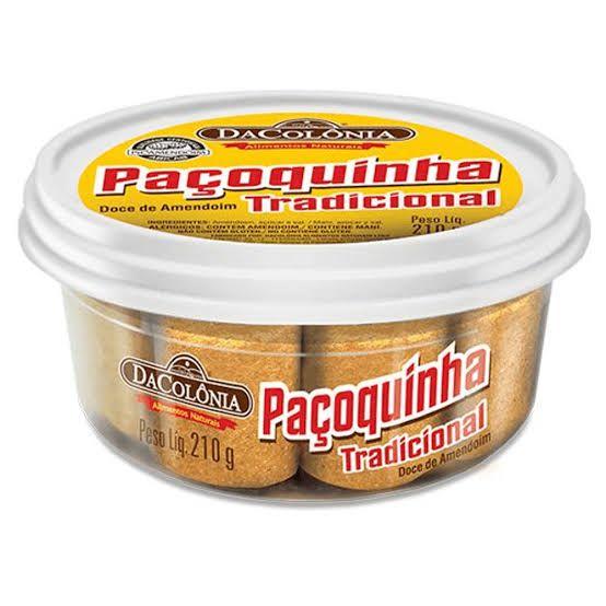 Paçoquinha Tradicional Dacolônia Pote - 210g