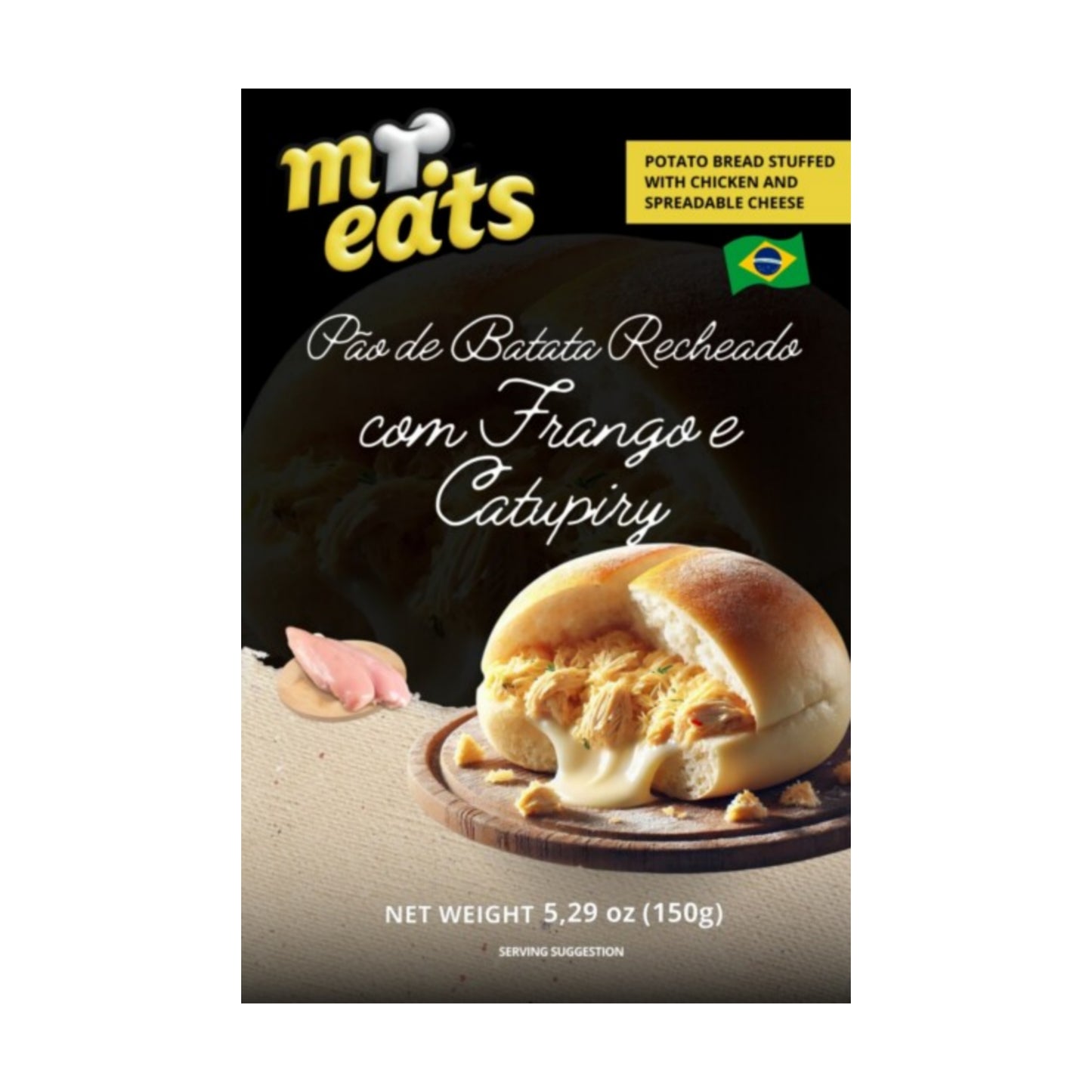 Pão de Batata de Frango com Catupiry 5 Unidades - Mr. Eats 1KG