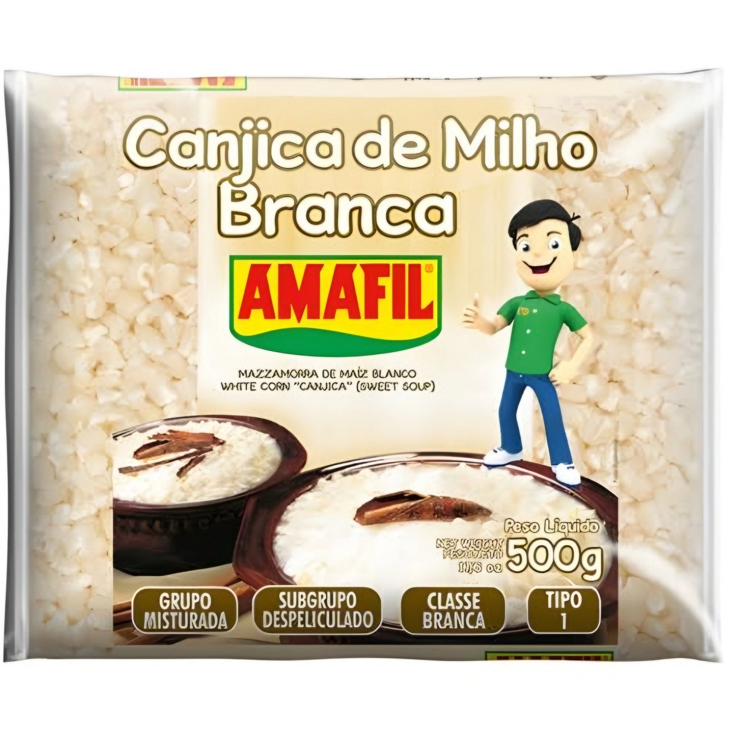 Canjica de Milho Branca - Amafil 500G