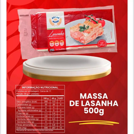 Massa de Lasanha - Rei Da Massa 500G